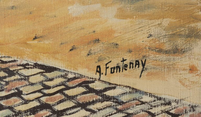 André de FONTENAY SAINT- AFFRIQUE (1913-1983) - Paysage de Montmartre ( maison…