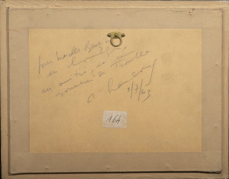 André HAMBOURG (1909-1999) - La plage - Dessin au crayon sur papier, signé en b…