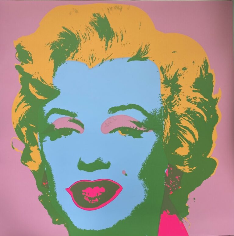 Andy WARHOL (1928-1987) Marylin Monroe - Sérigraphie, en couleurs, au dos tampo…