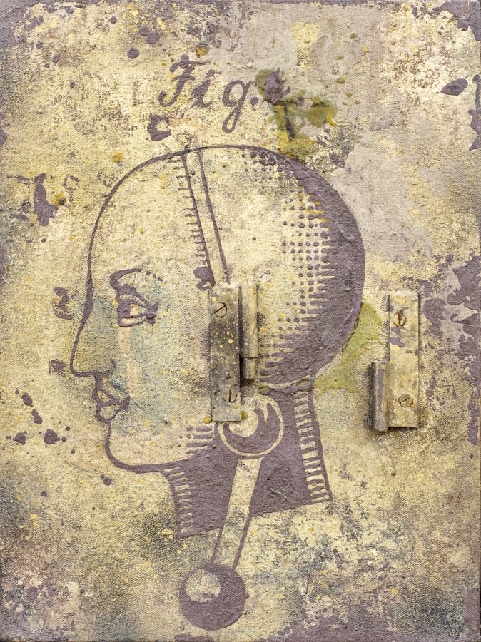 Anton SOLOMOUKHA (1945-2015) - Figure 23 - Huile sur toile, signée au dos, peti…
