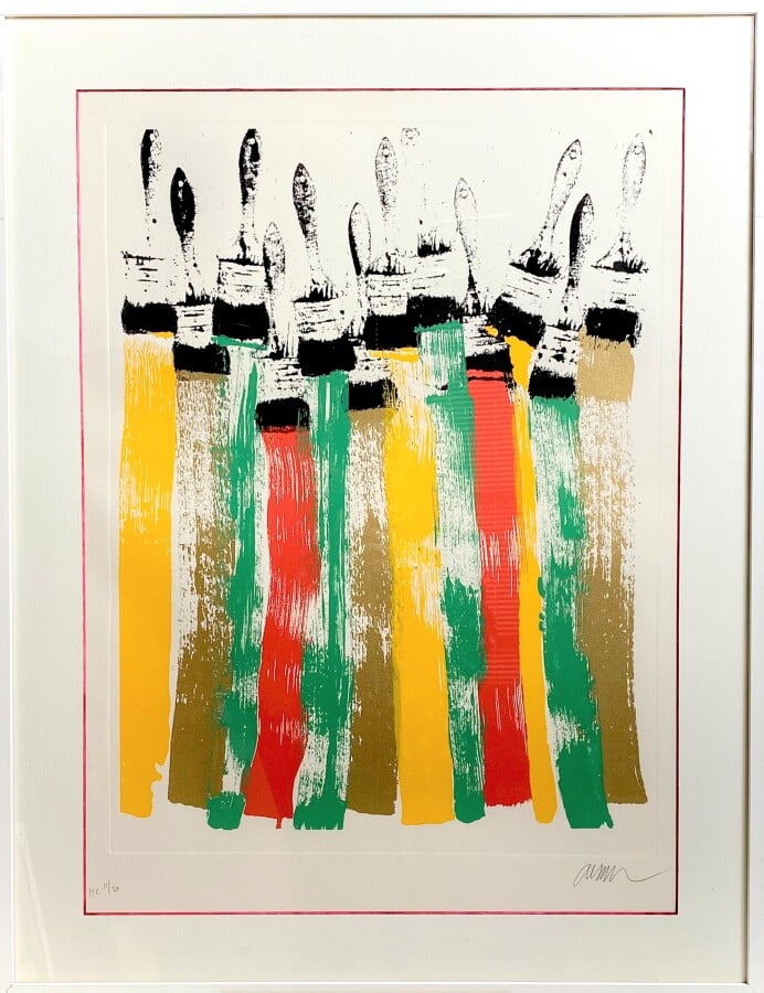 ARMAN (1928-2005) - Couleurs brossée, - Eau-forte en couleurs sur vélin, signée…