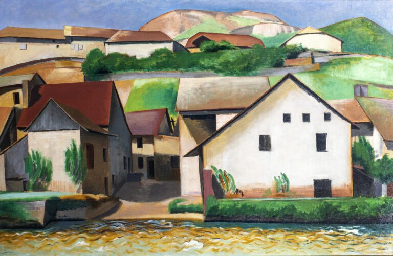 Auguste HERBIN (1882-1960) - La Loue à Moutier, 1923 - Huile sur toile, signée…