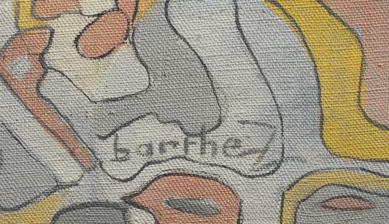 BARTHEZ (XXe siècle) - Composition abstraite - Huile sur toile, signée et datée…