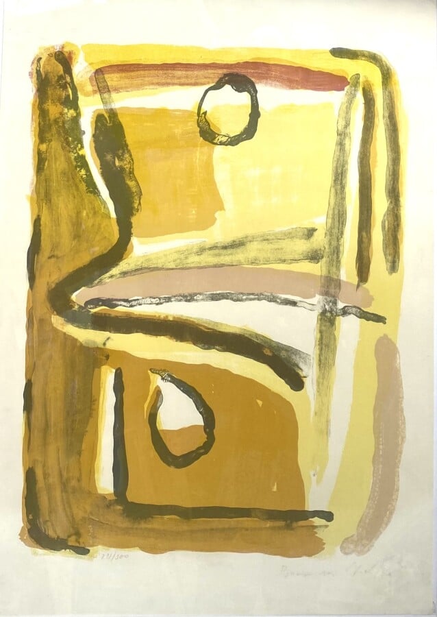 Bram VAN VELDE (1895-1981) - Composition - Lithographie en couleurs, signée et…