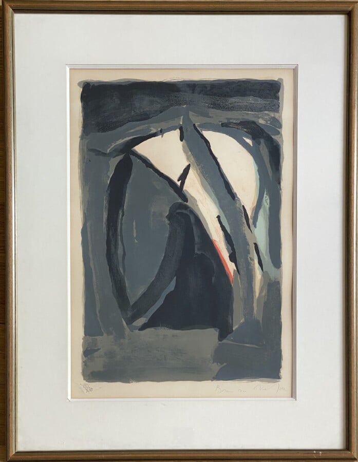 Bram VAN VELDE (1895-1981) - Composition - Lithographie en couleurs sur vélin,…