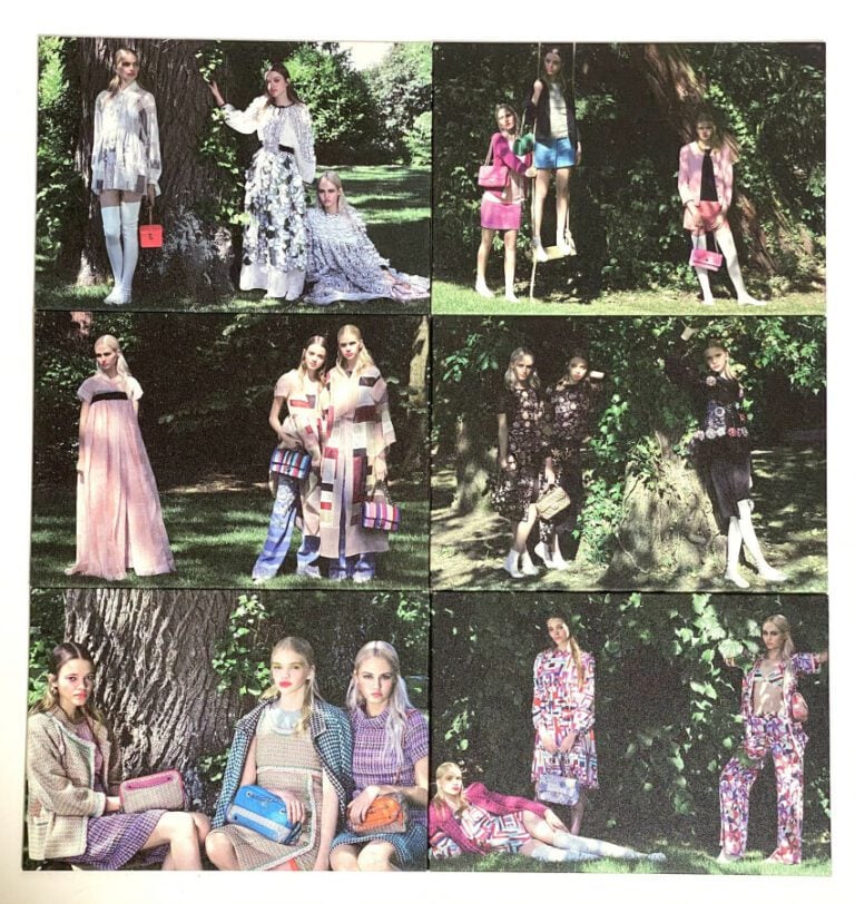 CHANEL/ Karl LAGERFELD. Ensemble de 6 photographies cartonnées pour la collecti…