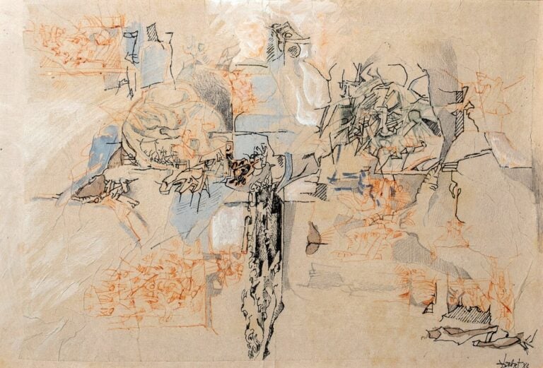Daniel BONNET (1949-) - Compositions, 1983 ; - Deux techniques mixtes sur papie…