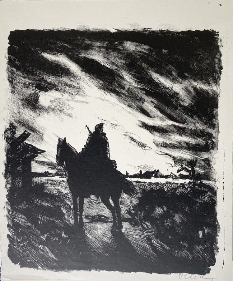Emil ORLIK (1870-1932) (Tchèque) - Blind arab led by a child (Glöckner Kat. 18,…