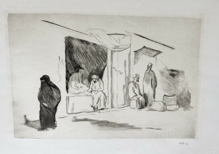 Emil ORLIK (1870-1932)(Tchèque) - Arabischer basar - au basar, 1927 (Glöckner 1…