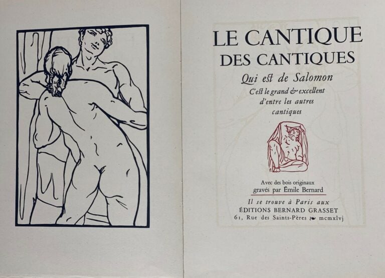 (Emile BERNARD) (1868-1941) - Le Cantique des Cantiques. Qui est de Salomon, Be…