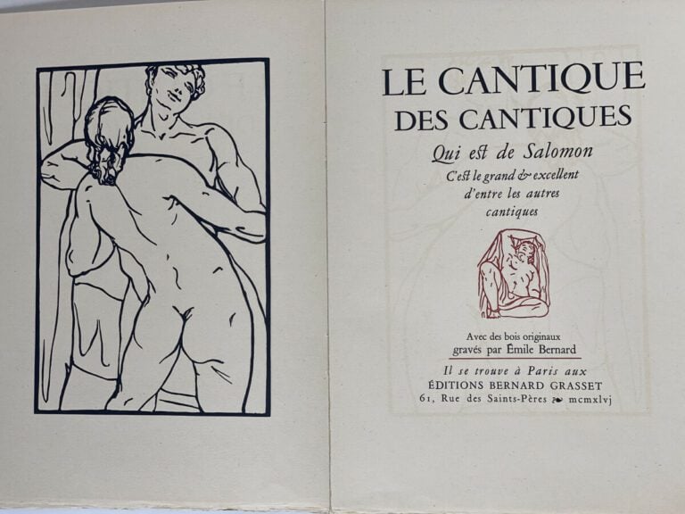(Emile BERNARD) (1868-1941) - Le Cantique des Cantiques. Qui est de Salomon, Be…