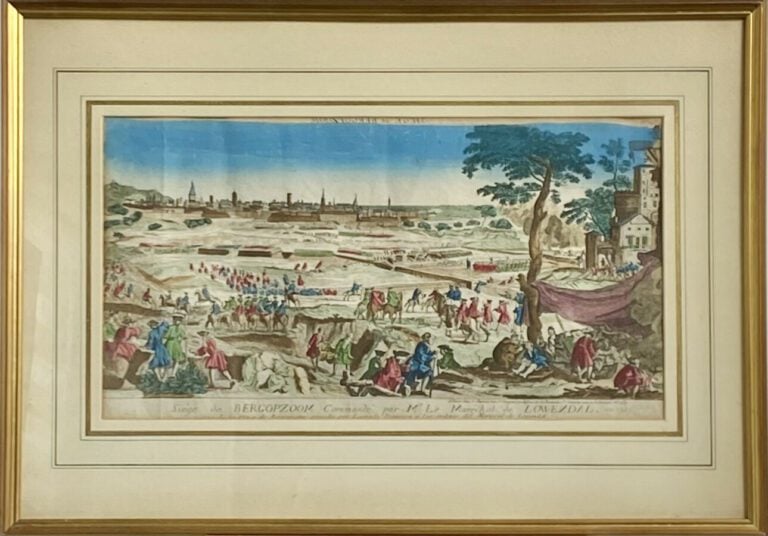 Ensemble de 3 vues d'optique : "Vue de la cour du Prince Statouder d'Hollande"…