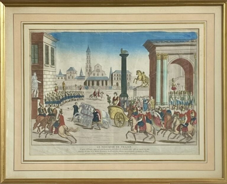 Ensemble de 3 vues d'optique : "Vue de la cour du Prince Statouder d'Hollande"…