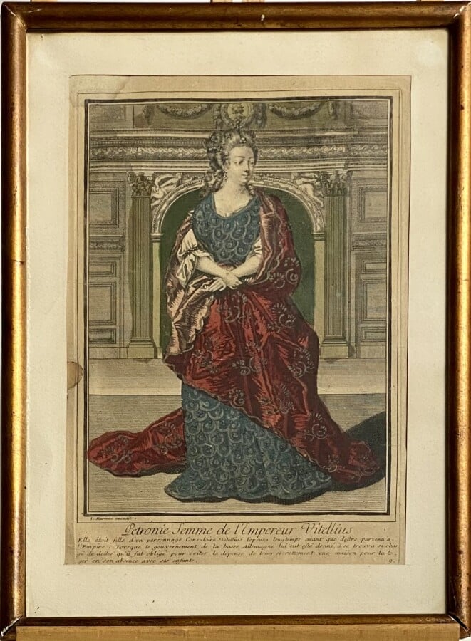 Ensemble de 7 gravures diverses : "Jeune mariée", Squero Venise", "Jeune page",…