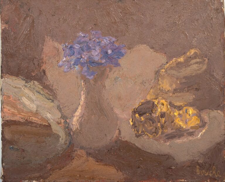Georges Pierre BOUCHE (1874-1941) - Nature morte au bouquet de fleurs dans un v…