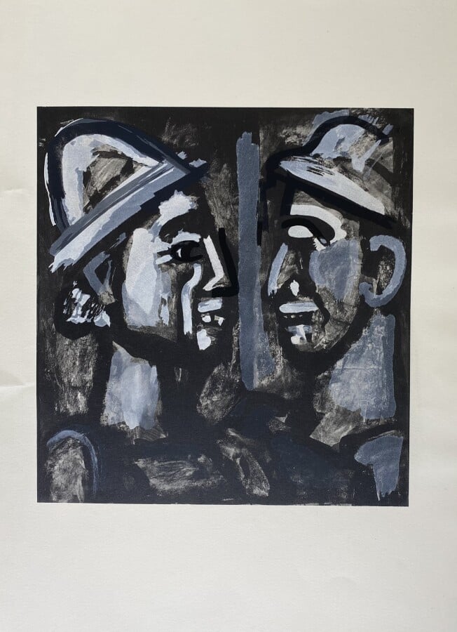 Georges ROUAULT (1871-1958) - Clowns,1933 - Pochoir sur vélin, édition Jeanne B…