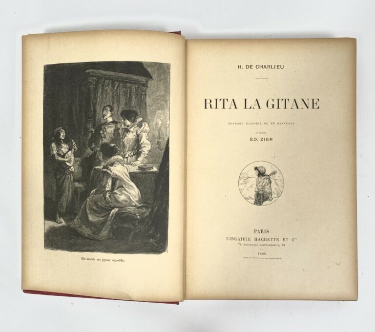 H. de CHARLIEU. Rita la Gitane.1908, librairie Hachette, Paris.