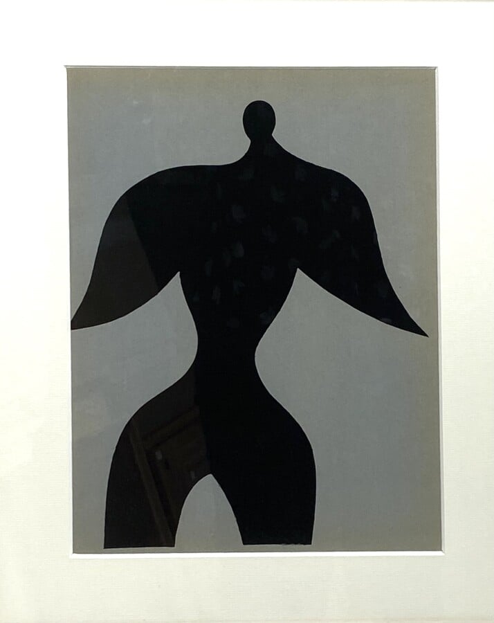 Hans ARP (1886-1966) - Homme, 1951 - Lithographie originale en couleurs, sur ve…