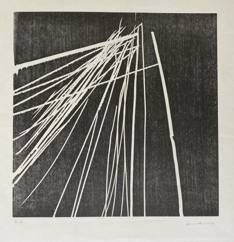 Hans HARTUNG (1904-1989) - H-21, 1973 (RMM, 394) - Bois gravé sur BFK Rives, si…