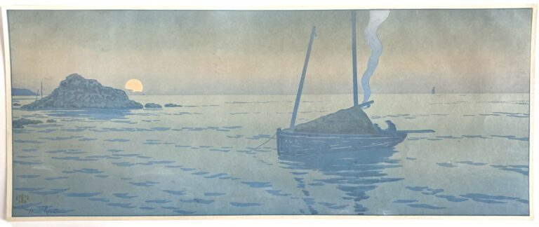 Henri RIVIERE (1864-1951) - Le soleil couchant", planche 2, 1901 - Une des 16 l…