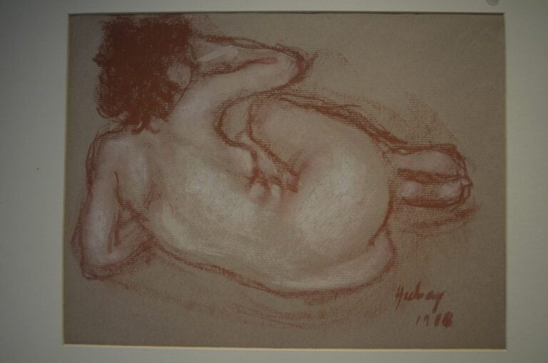 HUBAY. Nu. Pastel, signé en bas à droite.23 x 30 cm