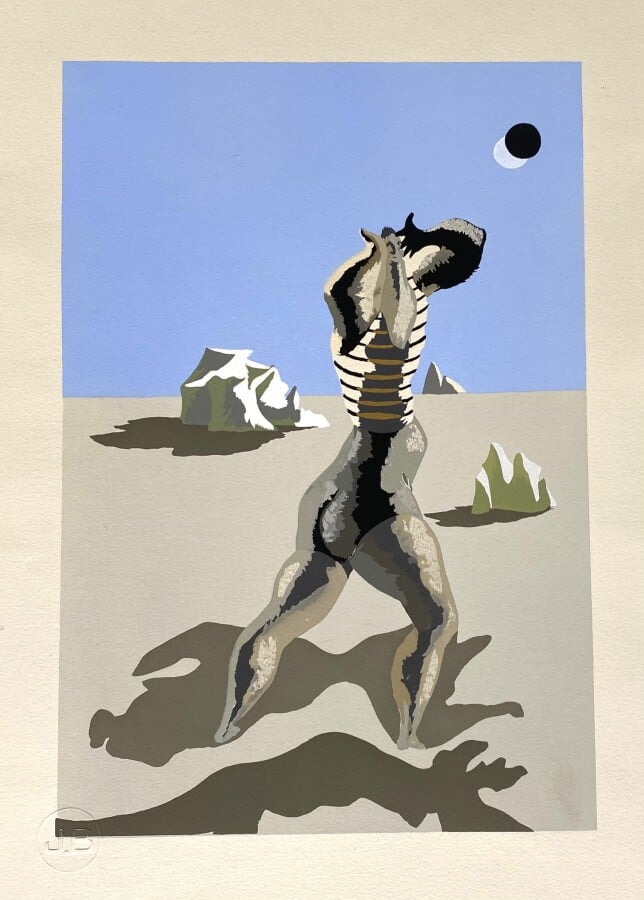 Jean LURÇAT (1892-1966) - Baigneuse, 1933, - Pochoir en couleurs sur vélin, édi…