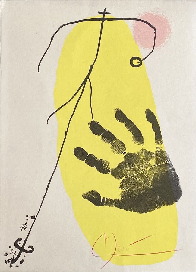 Joan MIRO (1893-1983) - La main, 1956 ( Miro Lithographe, T.II, n°226 ) - Litho…