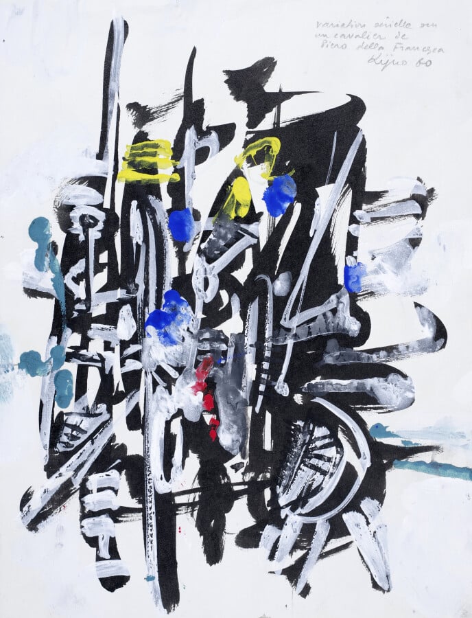 Ladislas KIJNO (1921-2012) - Variation sérielle sur un cavalier de Piero della…