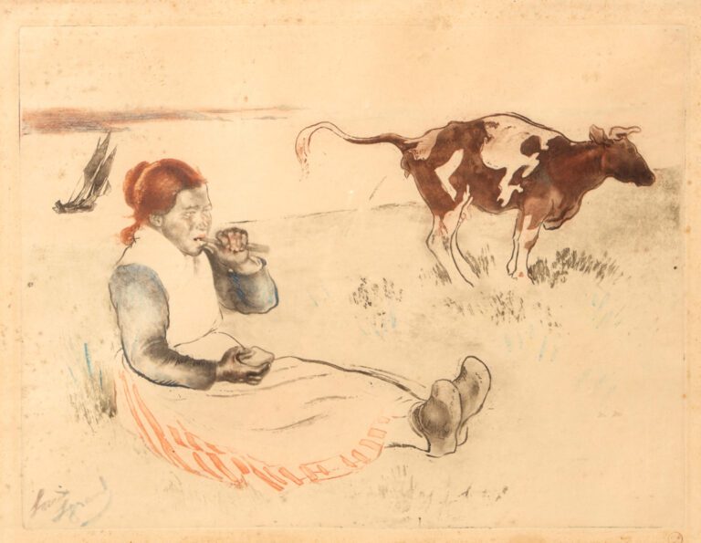 Louis LEGRAND (1863-1951) - Animals, 1895 - Eau-forte et aquatinte en couleurs…