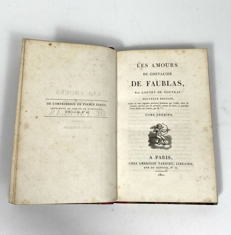 LOUVET DE COUVRAY. Les amours du chevalier de Faublas. Tomes 1, 2 et 4. 1821, A…