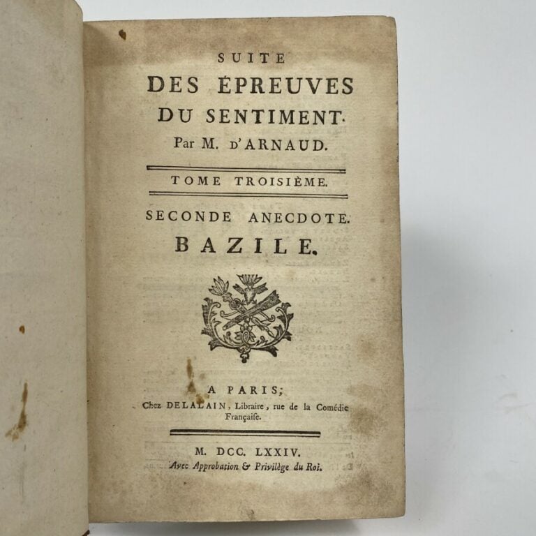 M. D'ARNAUD. Nouvelles historiques. Tome premier. Le Sire de Créqui. 1776, Dela…