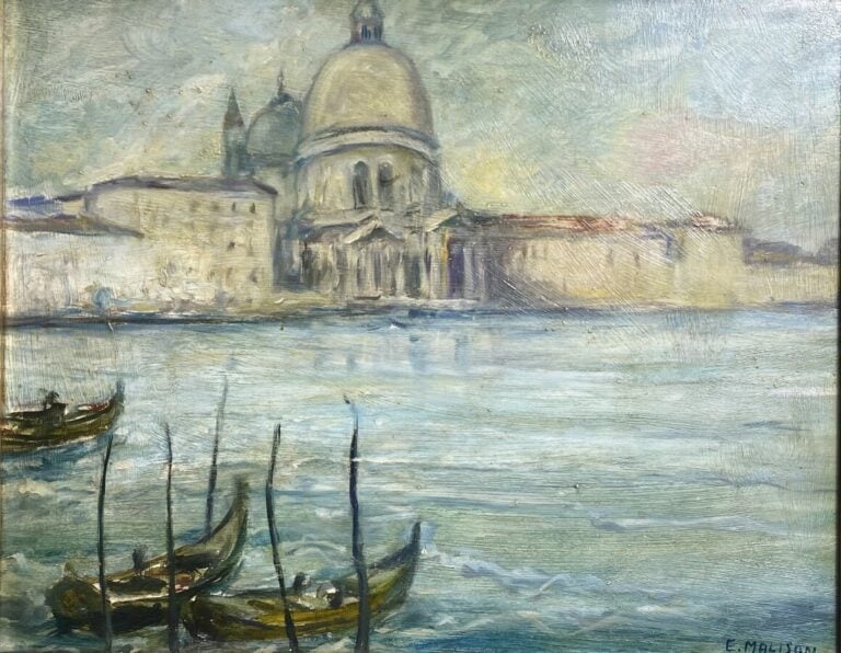 Malisan, Vue de Venise, huile sur panneau