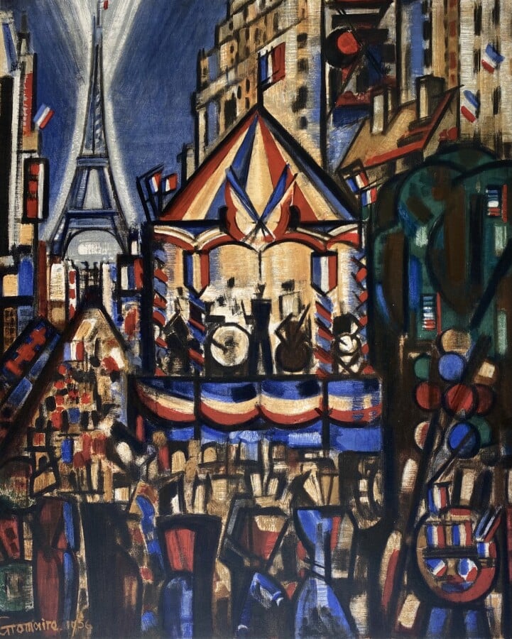 Marcel GROMAIRE (1892-1971) - Paris , 14 juillet - Lithographie sur vélin, sign…