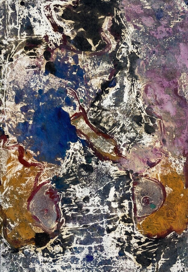 Michel HILD (XX)."Cristallin" lithographie, signée en bas à droite, dédicacée,…