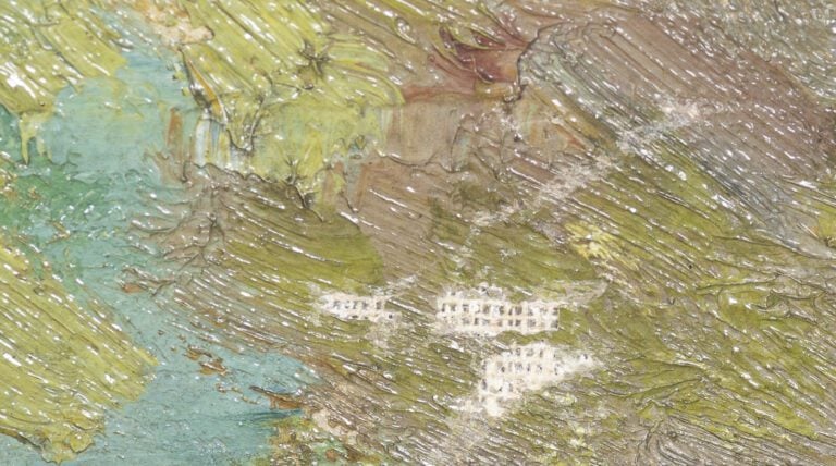 Michel KIKOINE (1892-1968) - Les iris roses, 1913-1914 - Huile sur toile, signé…
