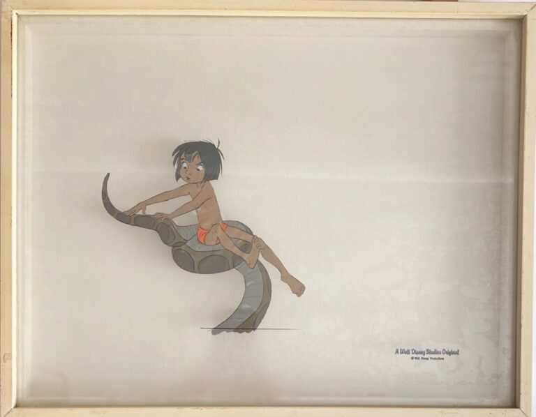 MOWGLY - Peinture originale sur cellulloïd utilisé par Walt Disney. - 31 x 40 c…
