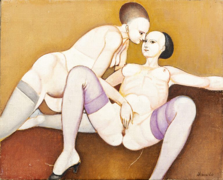 NANDO (Pierreluca FernandIno NANDO) dit (1912-1987) - Couple lesbien - Sans tit…