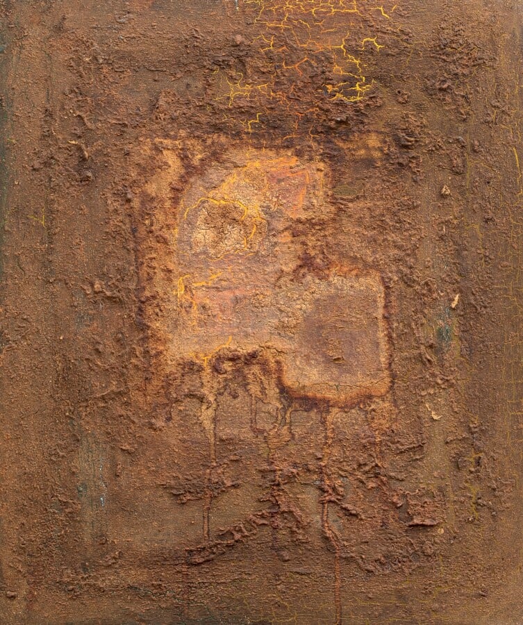 Ousseynou SARR (1949-) - Composition - Technique mixte sur toile, signée en bas…