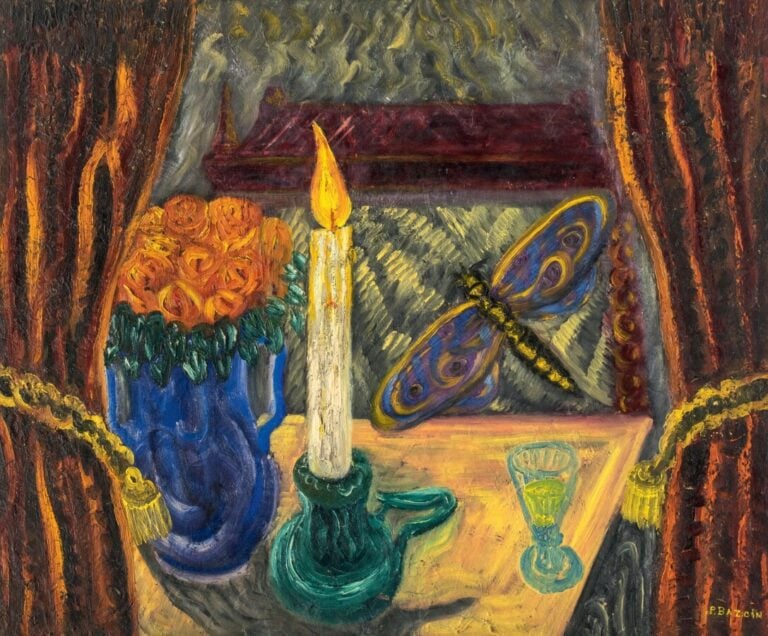 P. BAZOIN (XX siècle) - Paysage - Huile sur isorel, signée en bas à droite, 60…