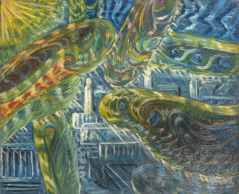 P. BAZOIN (XXe siècle) - Paysage - Huile sur isorel, signée en bas à droite - 6…