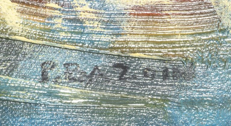 P. BAZOIN (XXe siècle) - Paysage - Huile sur isorel, signée en bas à droite - 6…