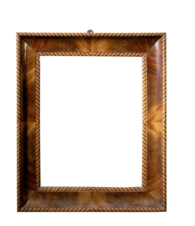 Paire de cadres entièrement marquetés en feuilles - 66 x 54 cm