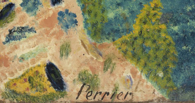 PERRIER (XXème siècle) - Paysage - Huile sur toile, signée en bas à droite - 46…