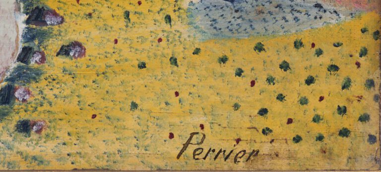 PERRIER (XXème siècle) - Paysage - Huile sur toile, signée en bas à droite - 46…