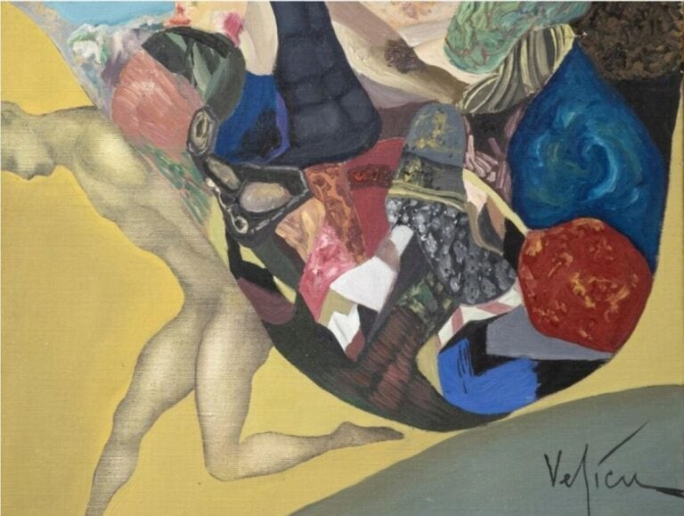 Petre VELICU (1950-) - Composition aux personnages - Huile sur toile, signée en…