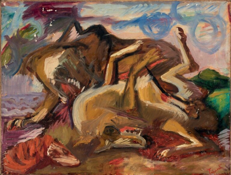 Pierre TAL COAT (1905-1985) - Combat de chiens, 1938 ( période des « Massacres …