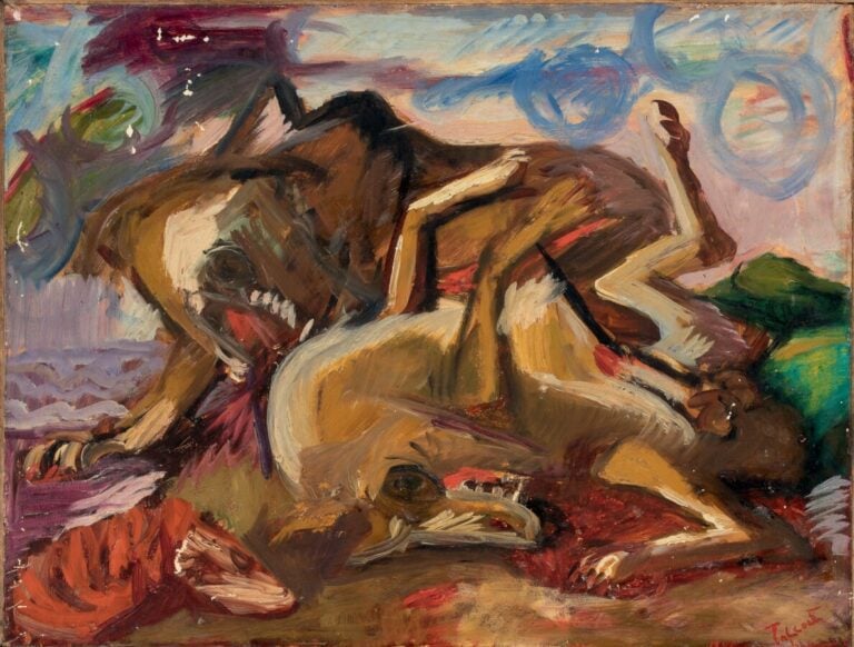 Pierre TAL COAT (1905-1985) - Combat de chiens, 1938 ( période des « Massacres …