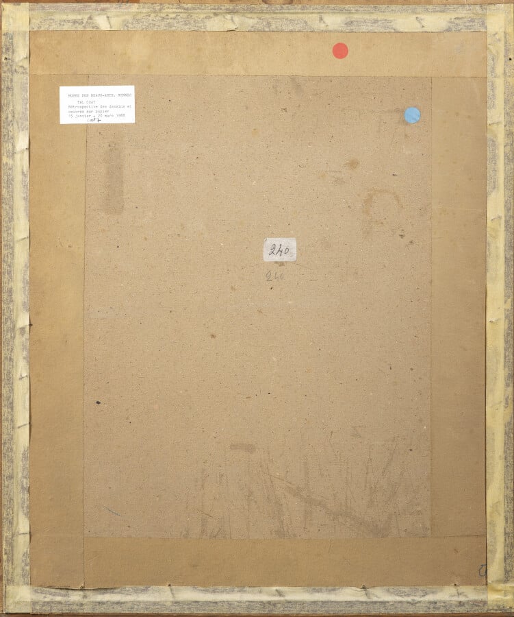 Pierre TAL COAT (1905-1985) - Deux joueurs de cartes; 1927 - Fusain sur papier,…