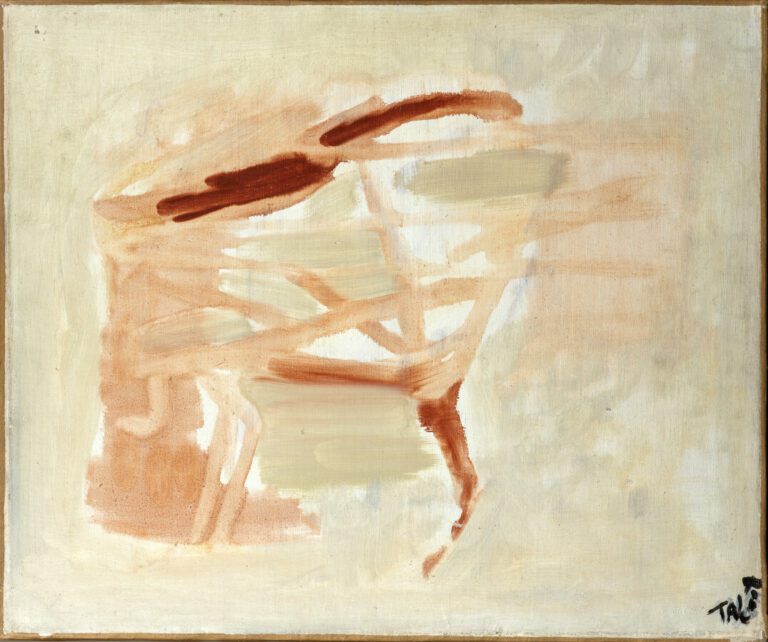 Pierre TAL COAT (1905-1985) - Failles dans la roche, 1948 - Huile sur toile, si…
