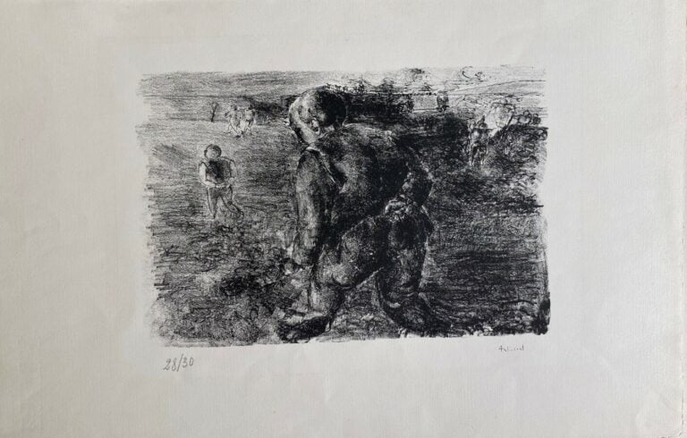 Pierre TAL-COAT ( 1905-1985)) - Homme assis ; personnages dans un champs ; Homm…